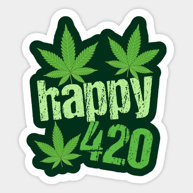 Happy 420 Sticker by epiclovedesigns